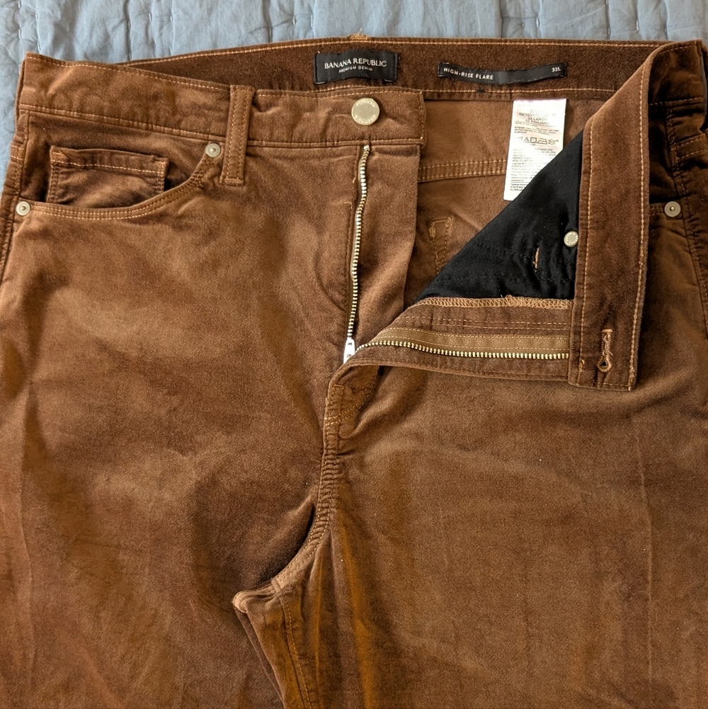 Banana Republic Brown Corduroy Flare Pants